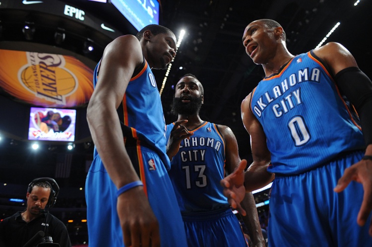 雷霆三少得分全部進(jìn)入歷史前20！他們是NBA歷史最大的如果嗎？